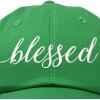 imageDALIX Blessed Womens Baseball Cap Soft Cotton Dad HatKelly Green