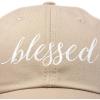 imageDALIX Blessed Womens Baseball Cap Soft Cotton Dad HatKhaki