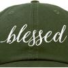 imageDALIX Blessed Womens Baseball Cap Soft Cotton Dad HatOlive
