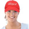 imageDALIX Blessed Womens Baseball Cap Soft Cotton Dad HatRed