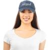 imageDALIX Blessed Womens Baseball Cap Soft Cotton Dad HatWashed Denim Navy Blue