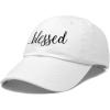 imageDALIX Blessed Womens Baseball Cap Soft Cotton Dad HatWhite