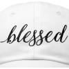 imageDALIX Blessed Womens Baseball Cap Soft Cotton Dad HatWhite