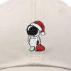 imageDALIX Christmas Astronaut Embroidered Dad Hat Xmas Cotton Baseball Cap WomenBeige