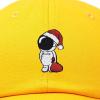 imageDALIX Christmas Astronaut Embroidered Dad Hat Xmas Cotton Baseball Cap WomenGold
