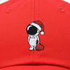 imageDALIX Christmas Astronaut Embroidered Dad Hat Xmas Cotton Baseball Cap WomenRed