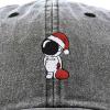 imageDALIX Christmas Astronaut Embroidered Dad Hat Xmas Cotton Baseball Cap WomenWashed Black