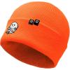 imageDALIX Embroidered Christmas Lights Ghost BeanieNeon Orange