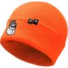 imageDALIX Embroidered Frosty Life Snowman Christmas BeanieNeon Orange