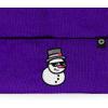 imageDALIX Embroidered Frosty Life Snowman Christmas BeaniePurple