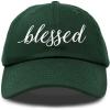 imageDALIX Blessed Womens Baseball Cap Soft Cotton Dad HatDark Green