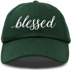 imageDALIX Blessed Womens Baseball Cap Soft Cotton Dad HatDark Green