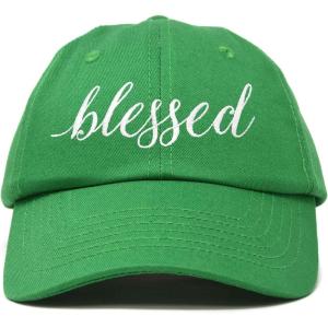 imageDALIX Blessed Womens Baseball Cap Soft Cotton Dad HatKelly Green