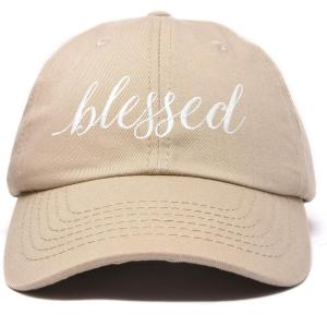 imageDALIX Blessed Womens Baseball Cap Soft Cotton Dad HatKhaki