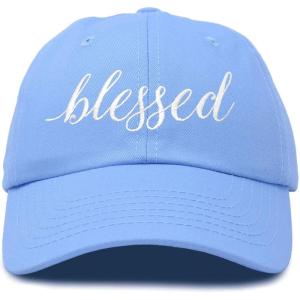 imageDALIX Blessed Womens Baseball Cap Soft Cotton Dad HatLight Blue