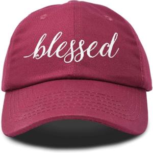 imageDALIX Blessed Womens Baseball Cap Soft Cotton Dad HatMaroon