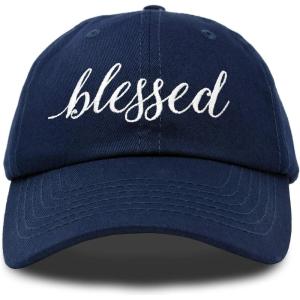 imageDALIX Blessed Womens Baseball Cap Soft Cotton Dad HatNavy Blue