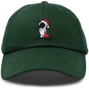 imageDALIX Christmas Astronaut Embroidered Dad Hat Xmas Cotton Baseball Cap WomenDark Green