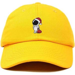 imageDALIX Christmas Astronaut Embroidered Dad Hat Xmas Cotton Baseball Cap WomenGold