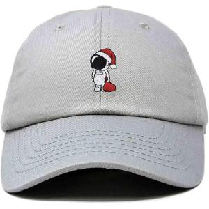 imageDALIX Christmas Astronaut Embroidered Dad Hat Xmas Cotton Baseball Cap WomenGray