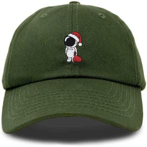 imageDALIX Christmas Astronaut Embroidered Dad Hat Xmas Cotton Baseball Cap WomenOlive