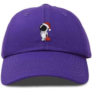 imageDALIX Christmas Astronaut Embroidered Dad Hat Xmas Cotton Baseball Cap WomenPurple