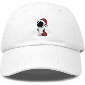 imageDALIX Christmas Astronaut Embroidered Dad Hat Xmas Cotton Baseball Cap WomenWhite