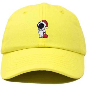 imageDALIX Christmas Astronaut Embroidered Dad Hat Xmas Cotton Baseball Cap WomenYellow