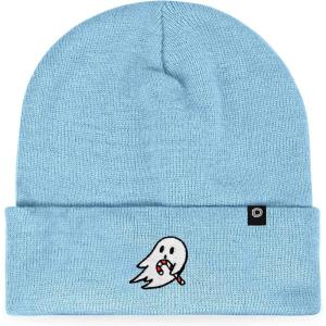 imageDALIX Embroidered Candy Cane Ghost Christmas BeanieBaby Blue