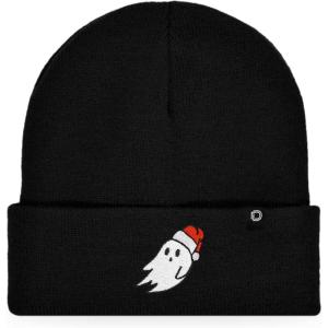 imageDALIX Embroidered Christmas Ghost Beanie Skull CapBlack