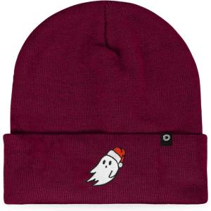 imageDALIX Embroidered Christmas Ghost Beanie Skull CapMaroon
