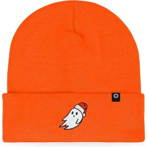 imageDALIX Embroidered Christmas Ghost Beanie Skull CapNeon Orange
