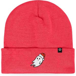 imageDALIX Embroidered Christmas Ghost Beanie Skull CapNeon Pink