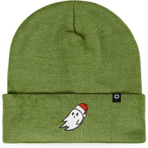 imageDALIX Embroidered Christmas Ghost Beanie Skull CapOlive