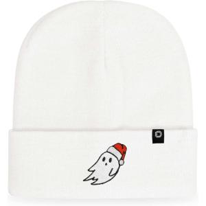 imageDALIX Embroidered Christmas Ghost Beanie Skull CapWhite