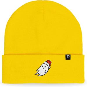 imageDALIX Embroidered Christmas Ghost Beanie Skull CapYellow