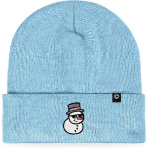 imageDALIX Embroidered Frosty Life Snowman Christmas BeanieBaby Blue
