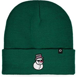 imageDALIX Embroidered Frosty Life Snowman Christmas BeanieGreen