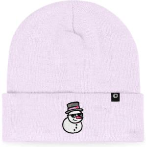 imageDALIX Embroidered Frosty Life Snowman Christmas BeanieLavender