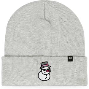 imageDALIX Embroidered Frosty Life Snowman Christmas BeanieLight Gray