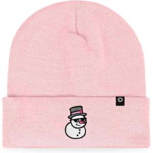 imageDALIX Embroidered Frosty Life Snowman Christmas BeaniePink
