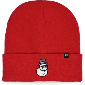 imageDALIX Embroidered Frosty Life Snowman Christmas BeanieRed