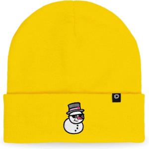 imageDALIX Embroidered Frosty Life Snowman Christmas BeanieYellow