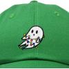imageDALIX Embroidered Christmas Lights Ghost Baseball Dad CapKelly Green