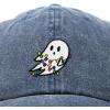 imageDALIX Embroidered Christmas Lights Ghost Baseball Dad CapWashed Navy Blue