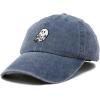 imageDALIX Embroidered Christmas Lights Ghost Baseball Dad CapWashed Navy Blue