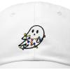 imageDALIX Embroidered Christmas Lights Ghost Baseball Dad CapWhite