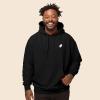 imageDALIX Embroidered Ghost Hoodie Soft Fleece Hood Sweatshirt MensBlack