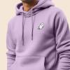 imageDALIX Embroidered Ghost Hoodie Soft Fleece Hood Sweatshirt MensOrchid