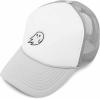 imageDALIX Embroidered Ghost Trucker Cap Hat Women MenLight Gray White